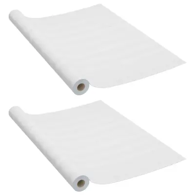 vidaXL Samolepilna folija za pohištvo 2 kosa bel les 500x90 cm PVC