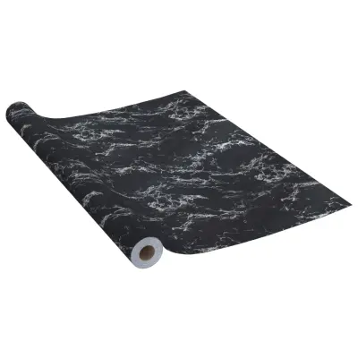 vidaXL Samolepilna folija za pohištvo črn kamen 500x90 cm PVC