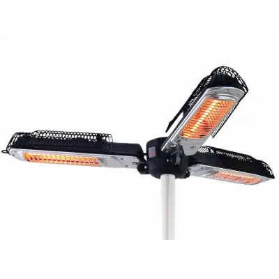 Sunred Grelnik za senčnik 2000 W halogenski črn in srebrn PH10