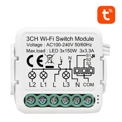 Avatto N-WSM01-3 TUYA Wi-Fi stikalo za pametne škatle