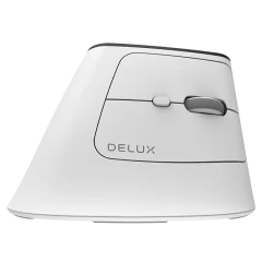Brezžična ergonomska miška Delux MV6 DB BT+2.4G (bela)