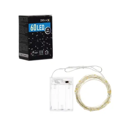 Baterijske micro LED lučke 60 LED 6m hladno bele
