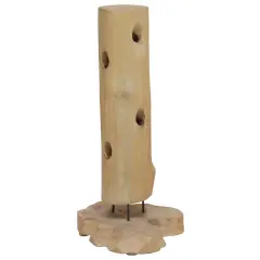 vidaXL Stojalo za vino za 8 steklenic 40x30x80 cm trdna tikovina
