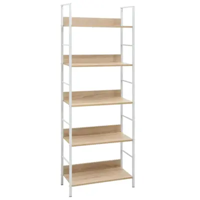 vidaXL Knjižna polica 5-nadstropna hrast 60x27,6x158,5 cm inž. les