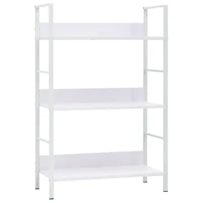 vidaXL Knjižna polica 3-nadstropna bela 60x27,6x90,5 cm inž. les