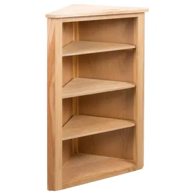 vidaXL Kotna polica 59x36x100 cm trdna hrastovina