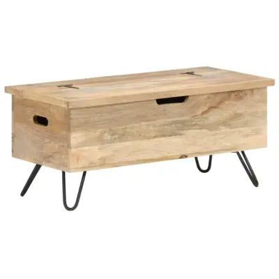 vidaXL Skrinja 90x40x45 cm trden mangov les