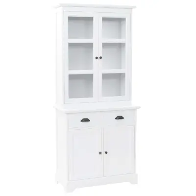 vidaXL Kredenca s 4 vrati MDF in borovina 80x40x180 cm