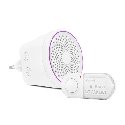 Električni okrogli brezžični zvonec 180m (25m) ena IP64 tipka