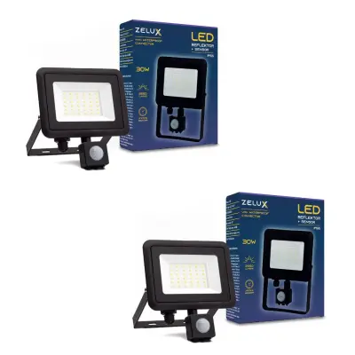 2x LED reflektor 30W 2550lm 4000K s PIR senzorjem gibanja IP65 z vododtesnim konektorjem