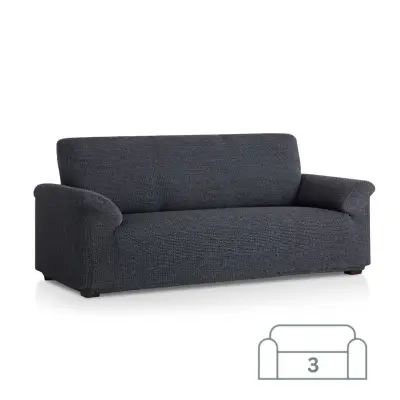 Raztegljiva stretch prevleka za trosed -  kavč 180-230 cm črno/bela (siva) EU kvaliteta