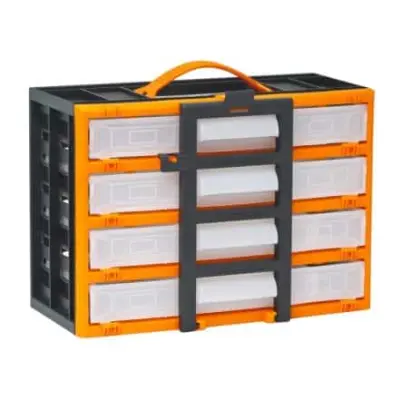 Prenosni organizator za drobni elektromaterial s predalčki 310 x 165 x 220mm