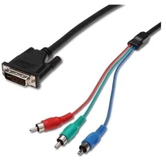 Kabel DVI M (24+5) - 3x RCA/cinch M.,  1.8m