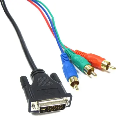 Kabel DVI M (24+5) - 3x RCA/cinch M., 3m
