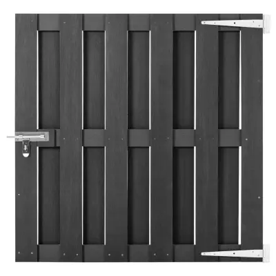 vidaXL Vrtna vrata WPC 100x100 cm siva