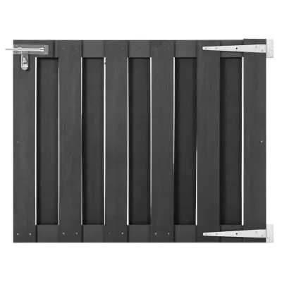 vidaXL Vrtna vrata WPC 100x80 cm siva