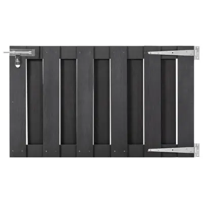 vidaXL Vrtna vrata WPC 100x60 cm siva