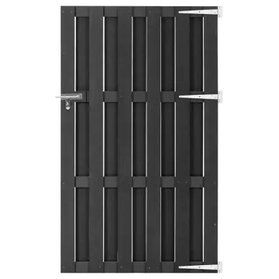 vidaXL Vrtna vrata WPC 100x180 cm siva