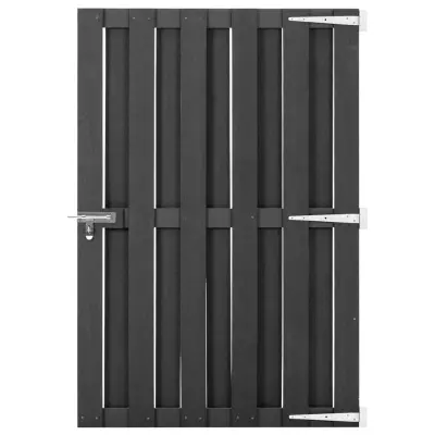 vidaXL Vrtna vrata WPC 100x150 cm siva