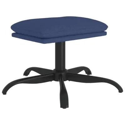 vidaXL Stolček za noge moder 60x60x36 cm blago
