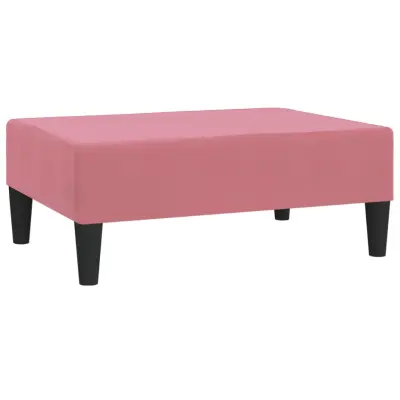 vidaXL Stolček za noge roza 78x56x32 cm žamet