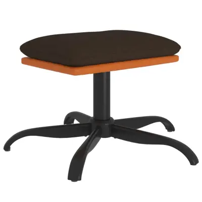 vidaXL Stolček za noge rjav 60x60x36 cm blago in umetno usnje