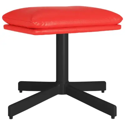 vidaXL Stolček za noge rdeč 60x60x36 cm umetno usnje