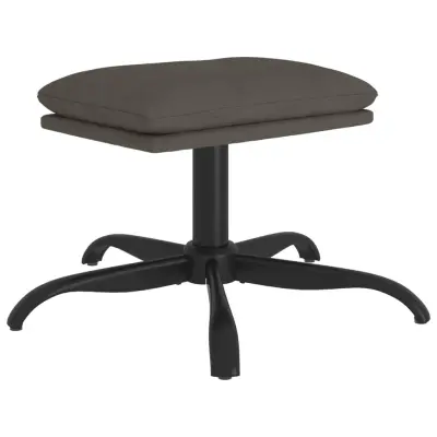 vidaXL Stolček za noge temno siv 60x60x36 cm žamet