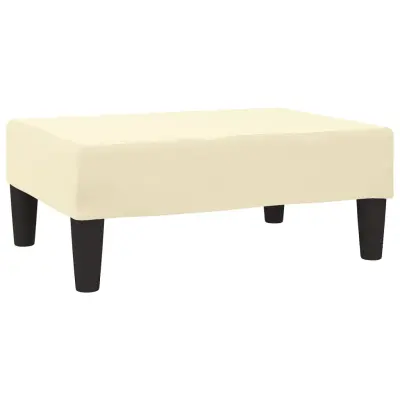 vidaXL Stolček za noge krem 78x56x32 cm umetno usnje