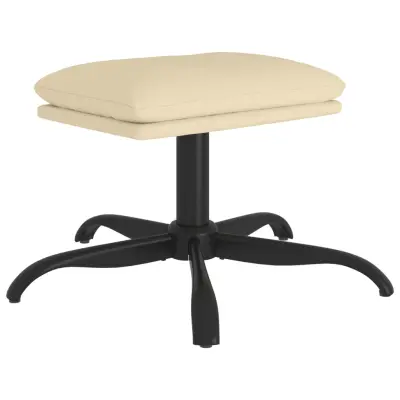 vidaXL Stolček za noge krem 60x60x36 cm blago