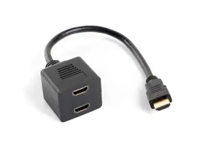 Lanberg HDMI Adapter Macho/HDMI ženska X2 Splitter 20cm