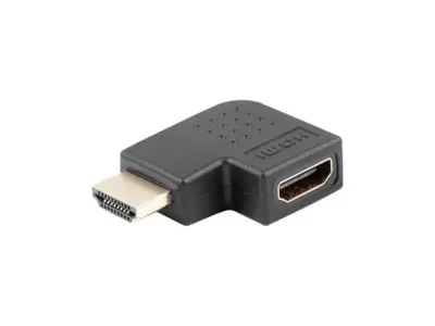Adaptador Lanberg HDMI (M) in HDMI (H) Angulo Izquiierda Negro