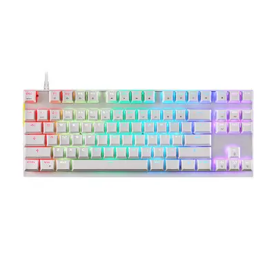 Mehanska igralna tipkovnica Motospeed K82 RGB (bela)