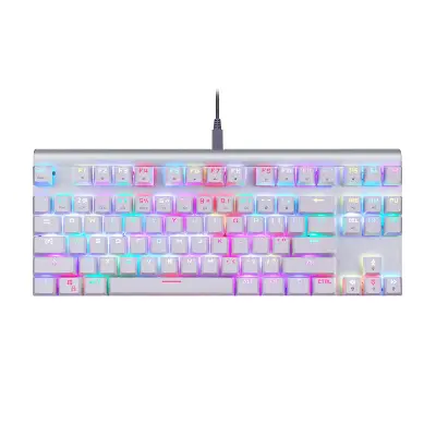 Mehanska tipkovnica Motospeed CK101 RGB (bela)