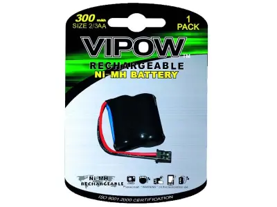 Baterija VIPOW Ni-Mh 2x2/3AA 2,4V 300mAh
