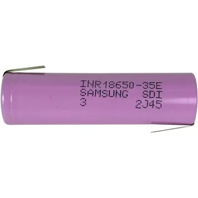 Li-ion baterija SAMSUNG 18650-35E s kontakti  3.7V, 3500mAh