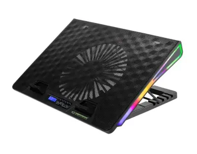 Podstavek za prenosnik ESPERANZA ALIZE 17", LCD, RGB, 2xUSB, velik ventilatorji