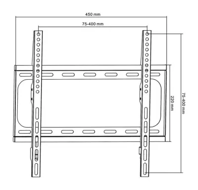 Univerzalni LED TV nosilec CABLETECH 32-55", 40kg, 25mm odmik od zidu, črni