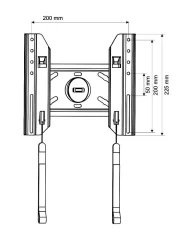 Nosilec SLIM-LINE CABLETECH za LED TV 23-37",30kg, 3cm