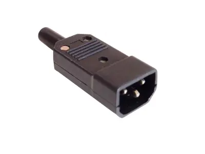 Vtičnica za na kabel 3PIN 250V/10A IEC320-C14 moški