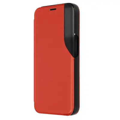 Clear View iPhone 15 Pro Max Case, Window Flip - oranžna