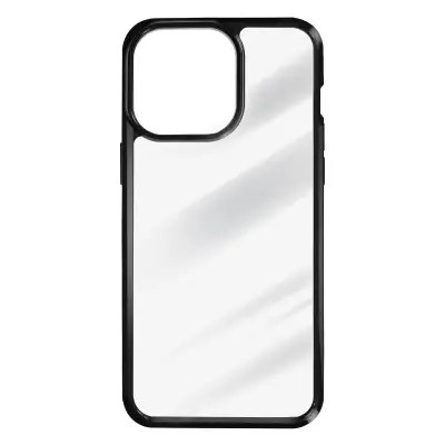 Ovitek za iPhone 15 Pro Rigid Black Soft Contour, serija Solid Frame