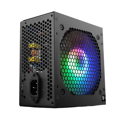 Računalniški napajalnik Aigo AK600 RGB (črn)