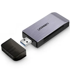 4 v 1 adapter USB UGREEN čitalec kartic SD + microSD (srebrna)