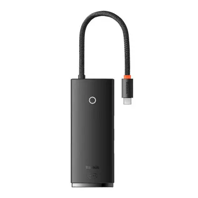 Hub 6w1 Baseus Lite Series USB-C na 2x USB 3.0 + USB-C PD + HDMI + SD/TF (črn)