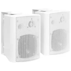 vidaXL Stenski zvočniki 2 kosa beli notranji in zunanji 80 W