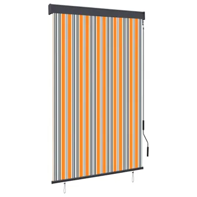 vidaXL Zunanje rolo senčilo 120x250 cm rumeno in modro