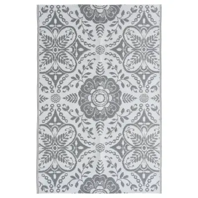 vidaXL Zunanja preproga ARAKIL svetlo siva 120x180 cm PP