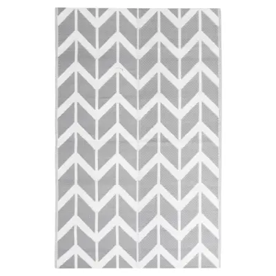 vidaXL Zunanja preproga ARAKIL siva 160x230 cm PP