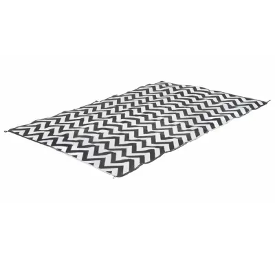 Bo-Camp Zunanja preproga Chill mat Wave 2,7x2 m L črna in bela